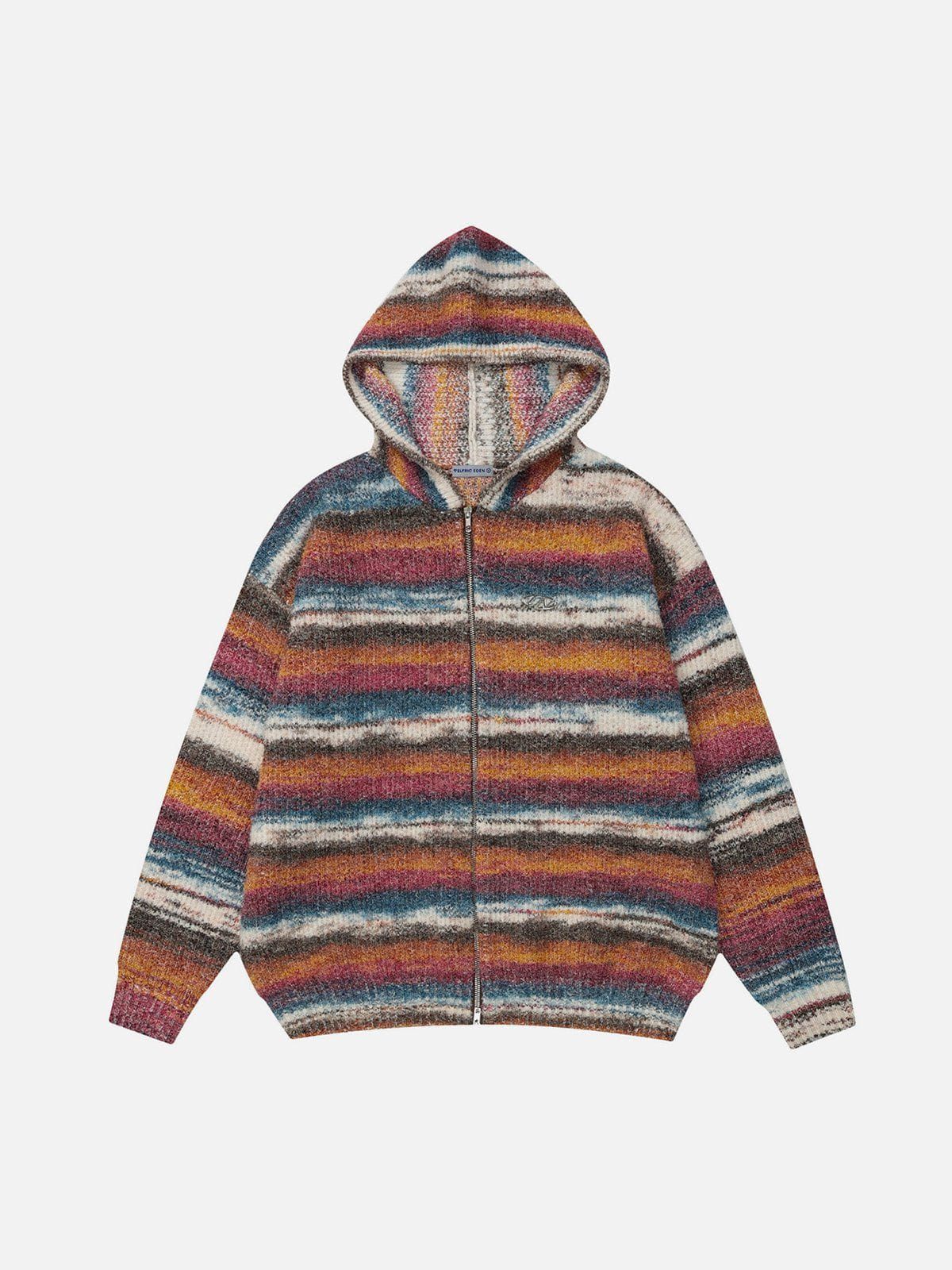 Aelfric Eden Gradient Stripes Knit Hoodie sold by Aelfric Eden product image thumbnail 2