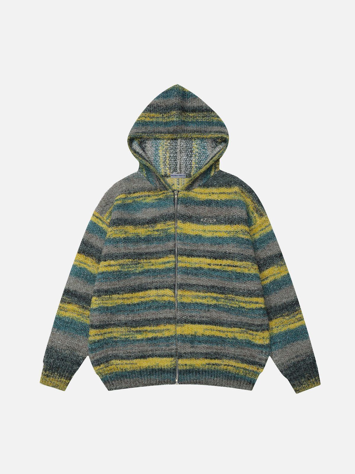 Aelfric Eden Gradient Stripes Knit Hoodie sold by Aelfric Eden product image thumbnail 3