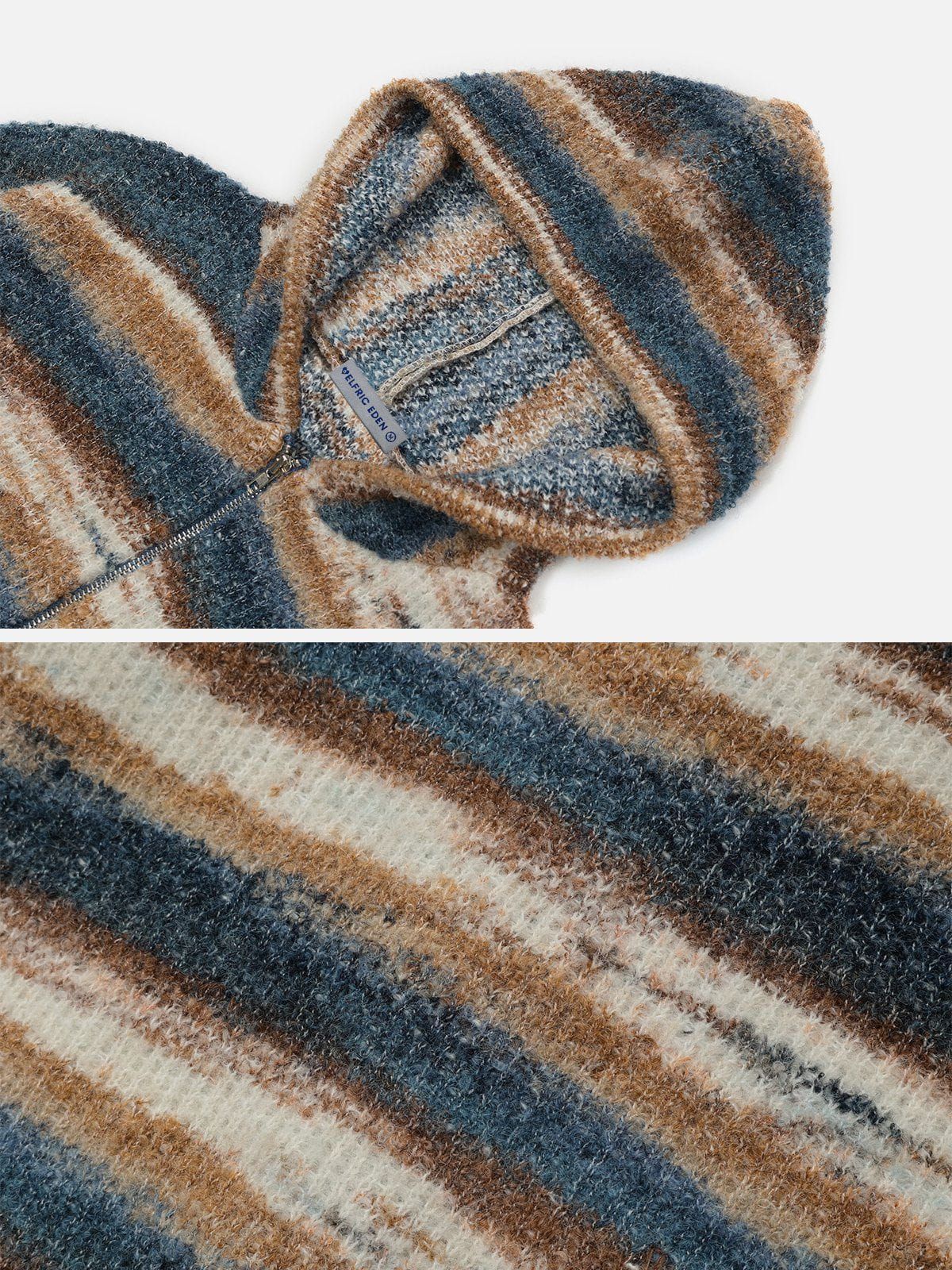 Aelfric Eden Gradient Stripes Knit Hoodie sold by Aelfric Eden product image thumbnail 5