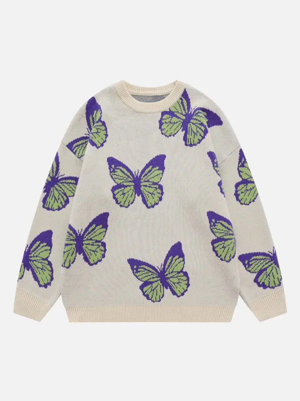 [US Only] Aelfric Eden Butterfly Graphic Sweater sold by Aelfric Eden