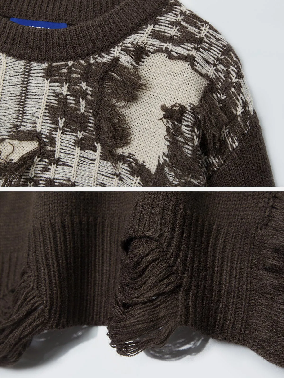 Aelfric Eden Irregular Patchwork Distressed Sweater sold by Aelfric Eden product image thumbnail 4