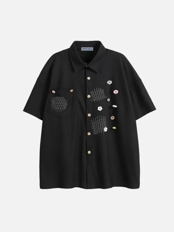 Aelfric Eden Colorful Button Short Sleeve Shirt sold by Aelfric Eden