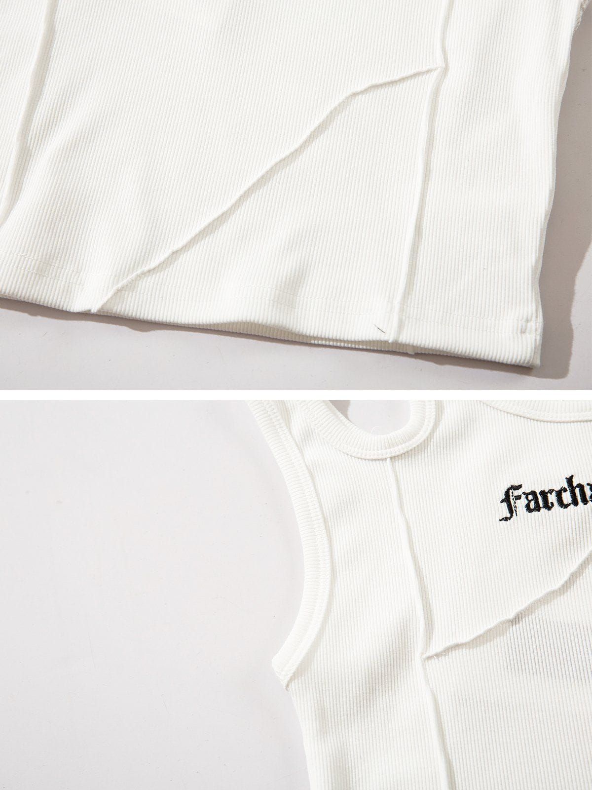 Solid Shoulder Cutout Tank Top sold by Aelfric Eden product image thumbnail 8