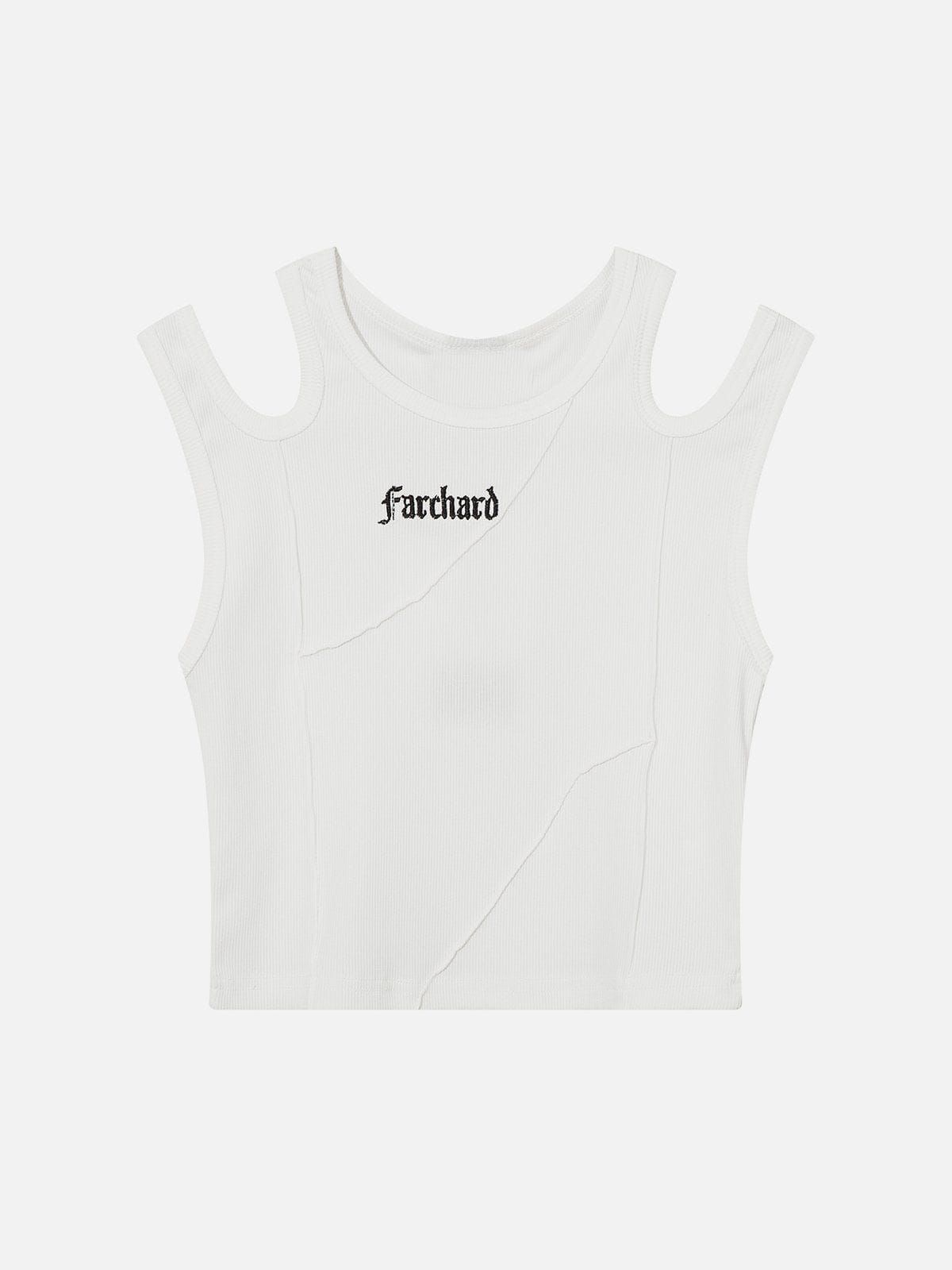 Solid Shoulder Cutout Tank Top sold by Aelfric Eden