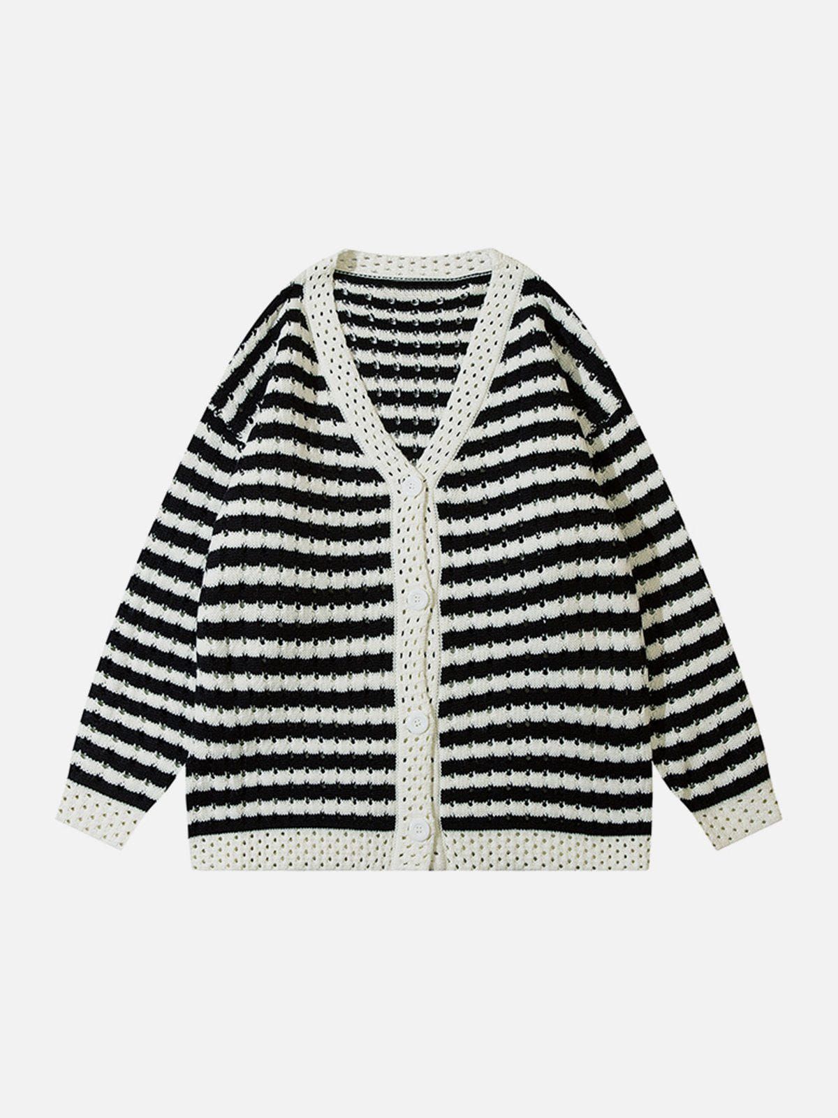 Aelfric Eden Stripe Clashing Colors Cutout Cardigan sold by Aelfric Eden