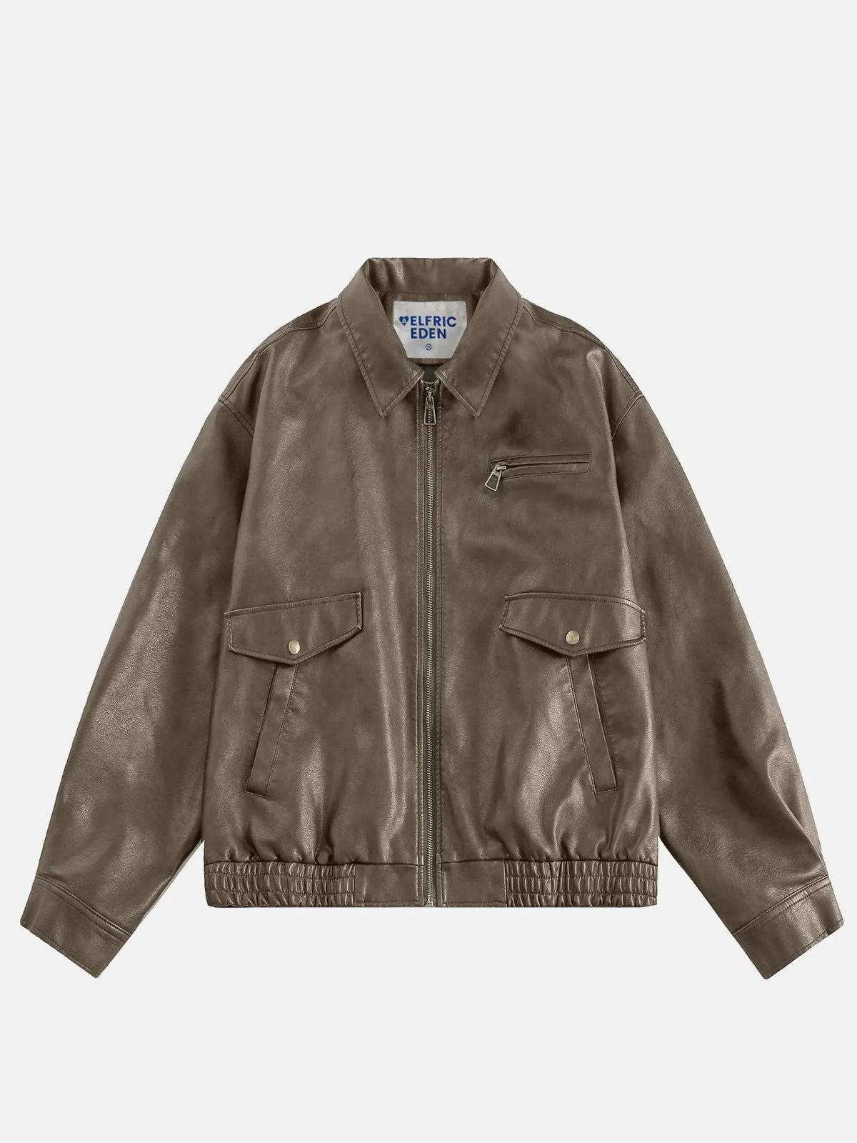 Aelfric Eden Solid Faux Leather Jacket sold by Aelfric Eden