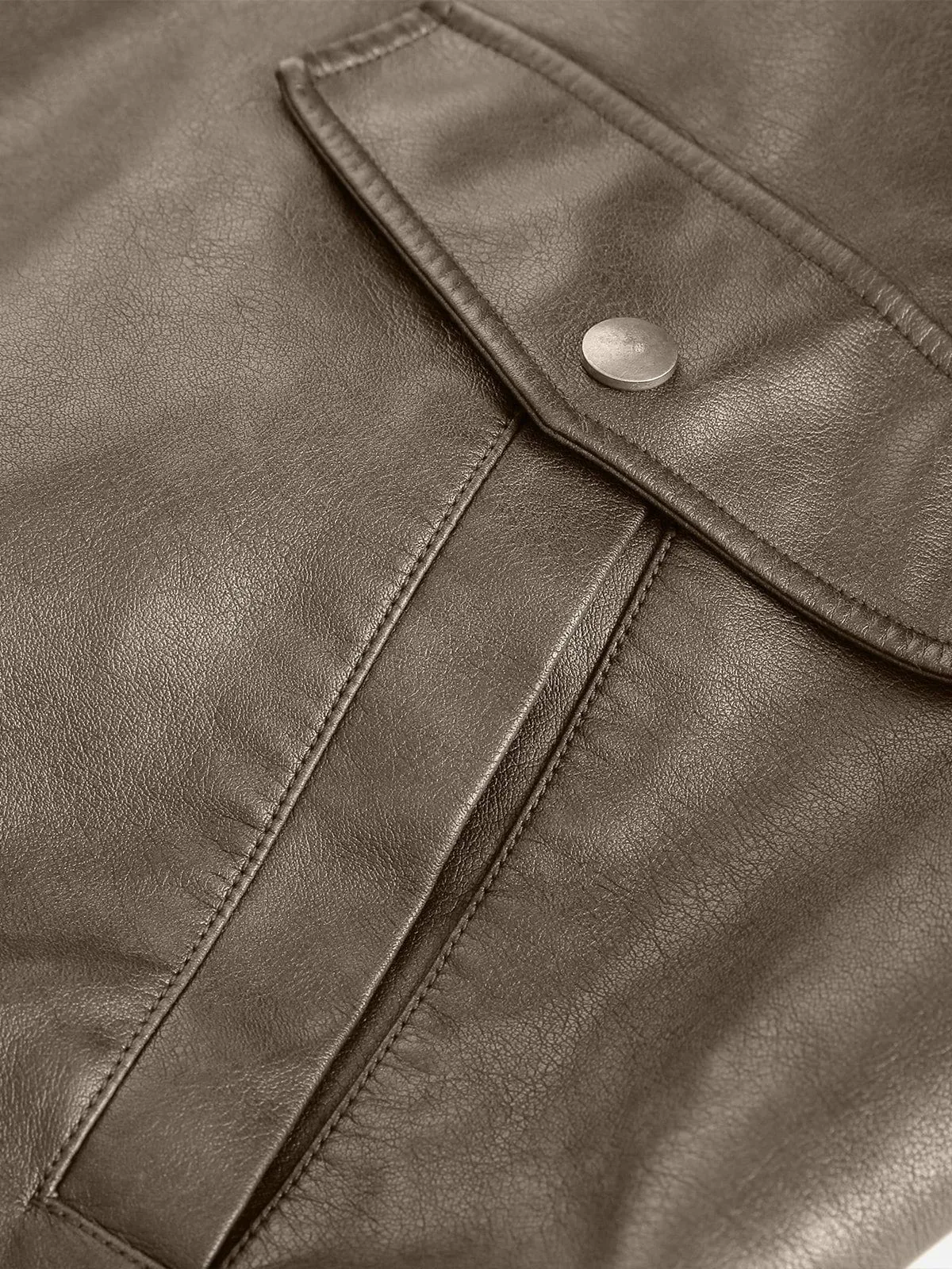 Aelfric Eden Solid Faux Leather Jacket sold by Aelfric Eden product image thumbnail 3