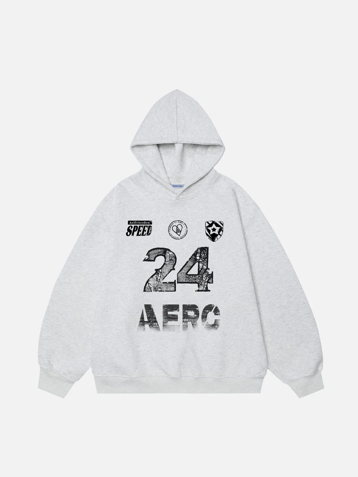 Aelfric Eden Broken Number Print Hoodie sold by Aelfric Eden