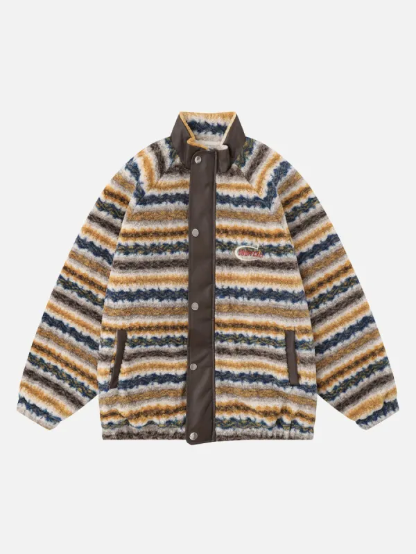 Aelfric Eden Vintage Stripe Sherpa Coat sold by Aelfric Eden