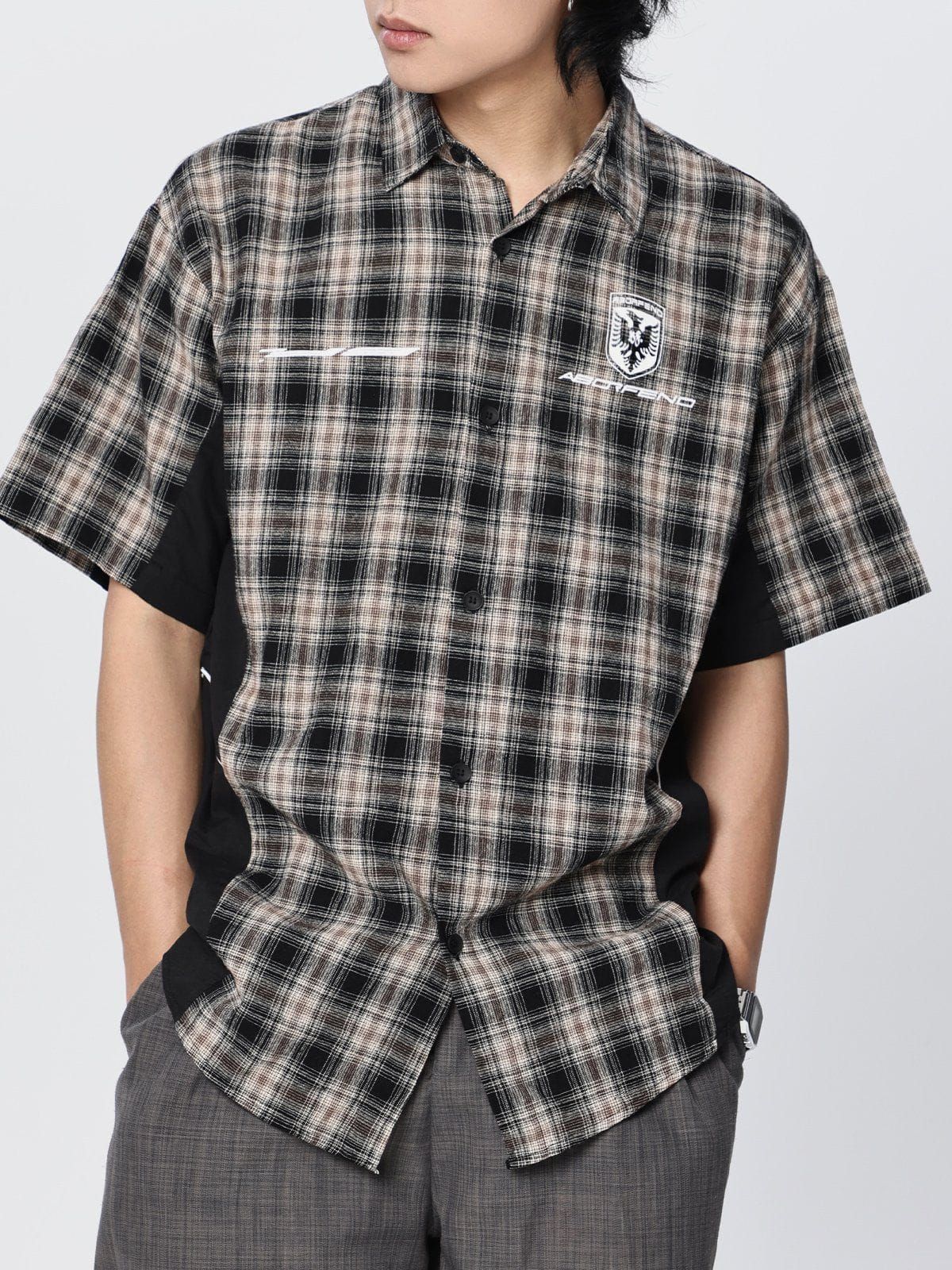 Aelfric Eden Patchwork Embroidered Short Sleeve Shirts sold by Aelfric Eden product image thumbnail 4