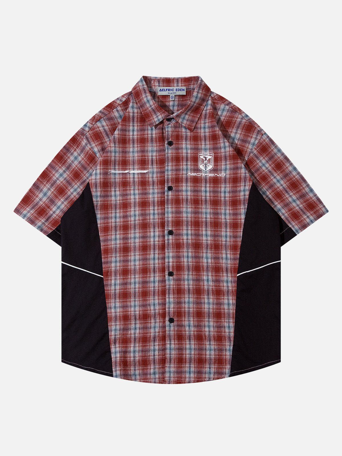 Aelfric Eden Patchwork Embroidered Short Sleeve Shirts sold by Aelfric Eden product image thumbnail 2