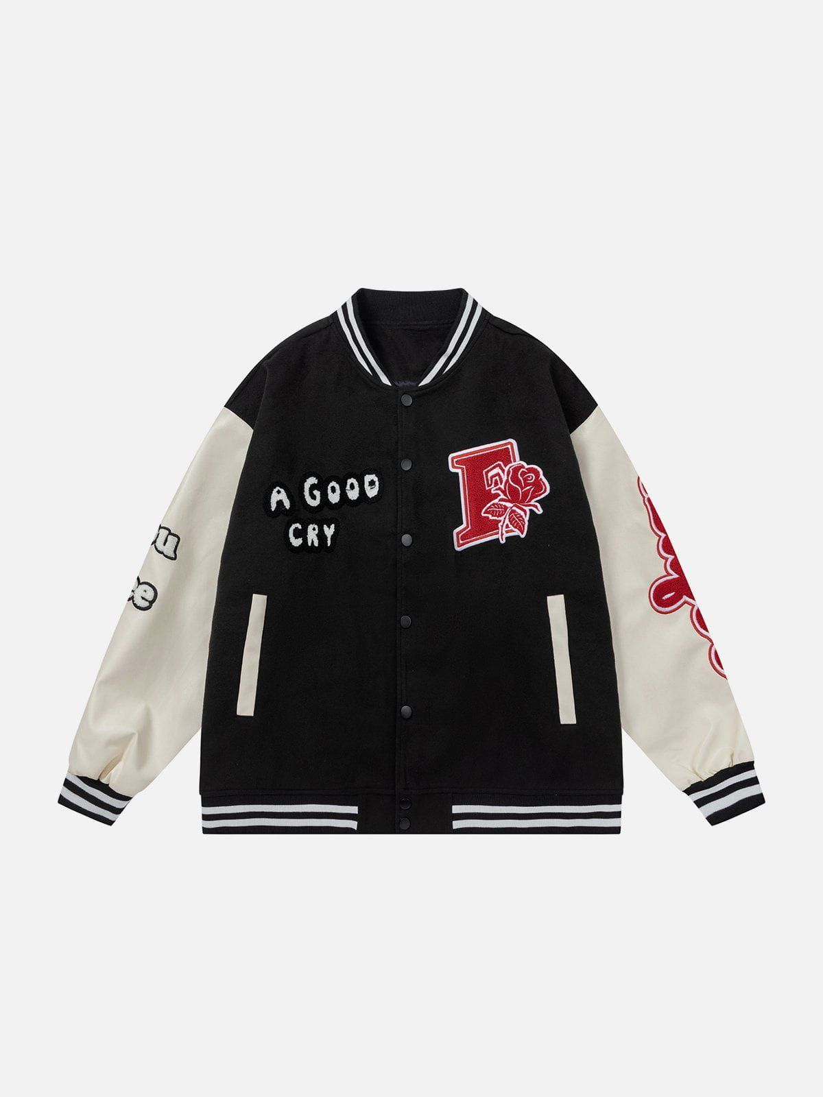 Aelfric Eden Rose Flocking Varsity Jacket sold by Aelfric Eden product image thumbnail 2