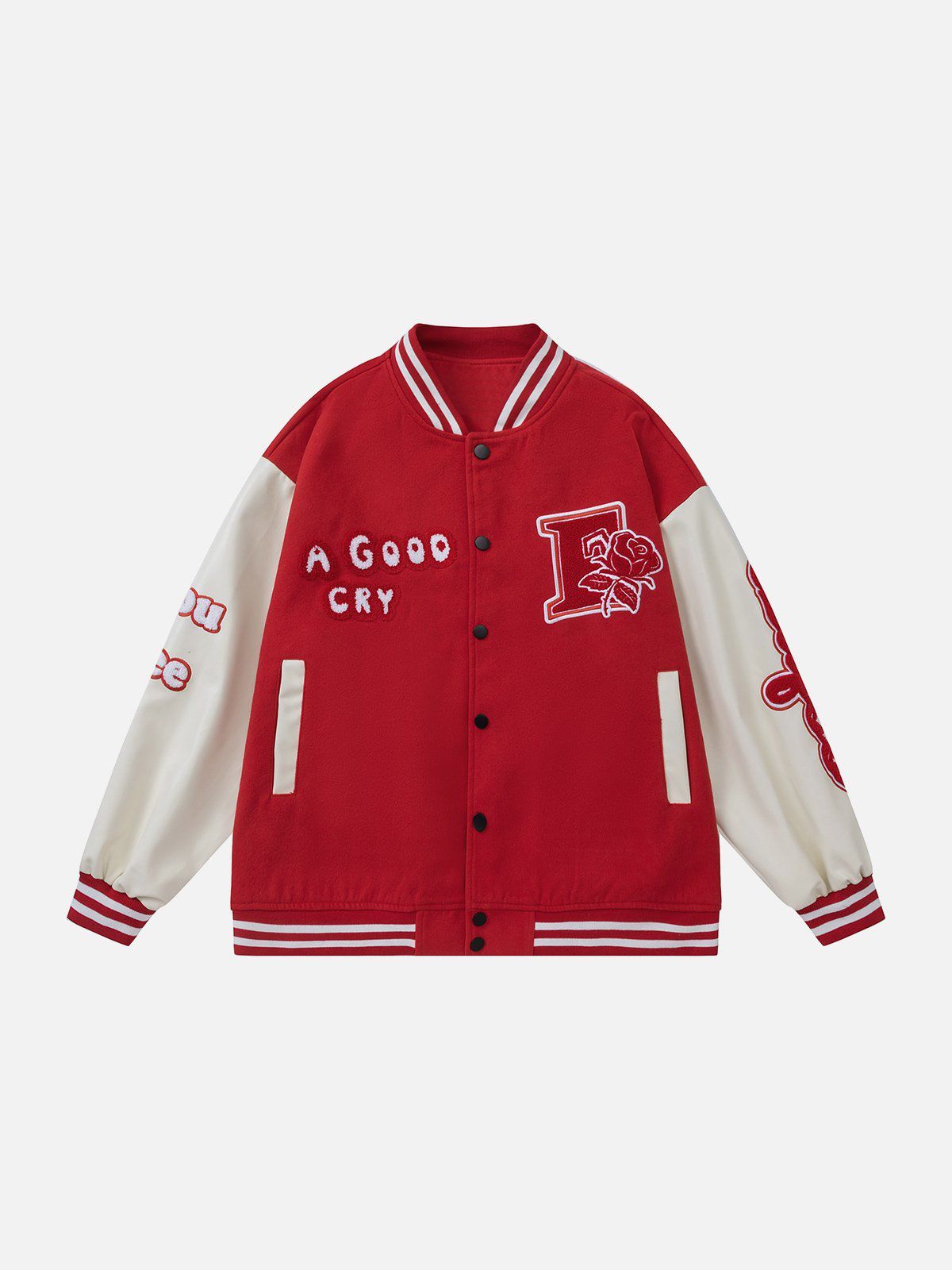 Aelfric Eden Rose Flocking Varsity Jacket sold by Aelfric Eden product image thumbnail 4
