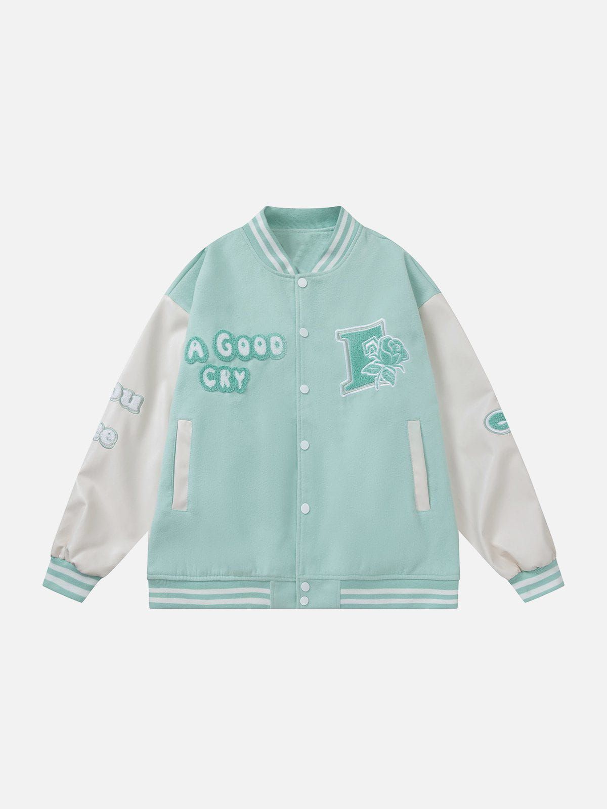 Aelfric Eden Rose Flocking Varsity Jacket sold by Aelfric Eden product image thumbnail 3