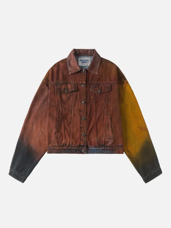 Aelfric Eden Multi Color Gradient Denim Jacket sold by Aelfric Eden