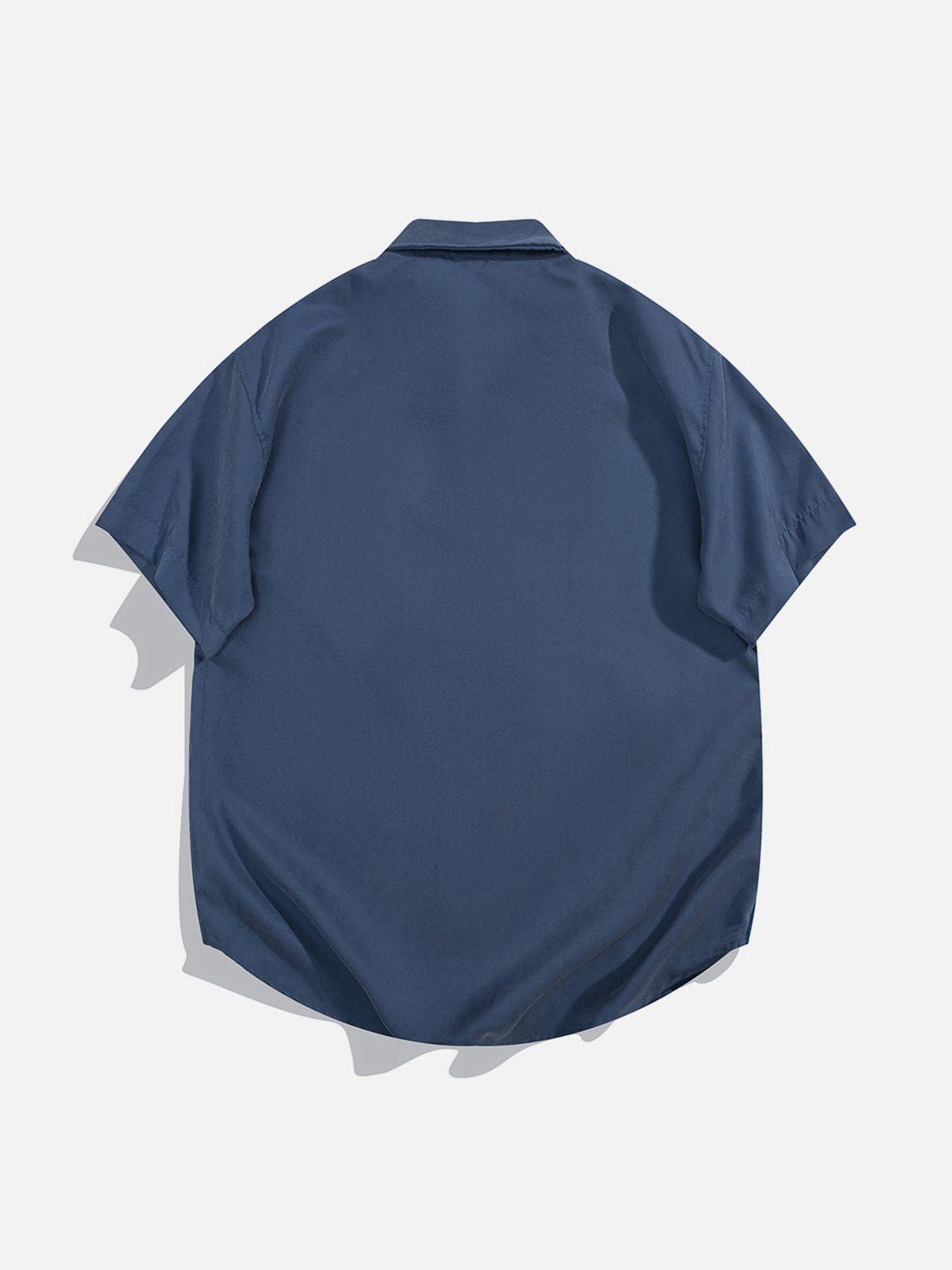 Aelfric Eden Denim Patchwork Fringe Short Sleeve Shirts sold by Aelfric Eden product image thumbnail 2