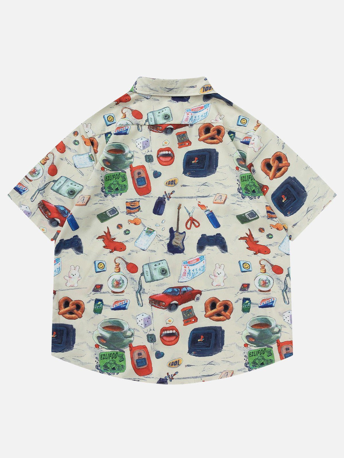 Aelfric Eden All-over Fun Graffiti Print Short Sleeve Shirts sold by Aelfric Eden product image thumbnail 3