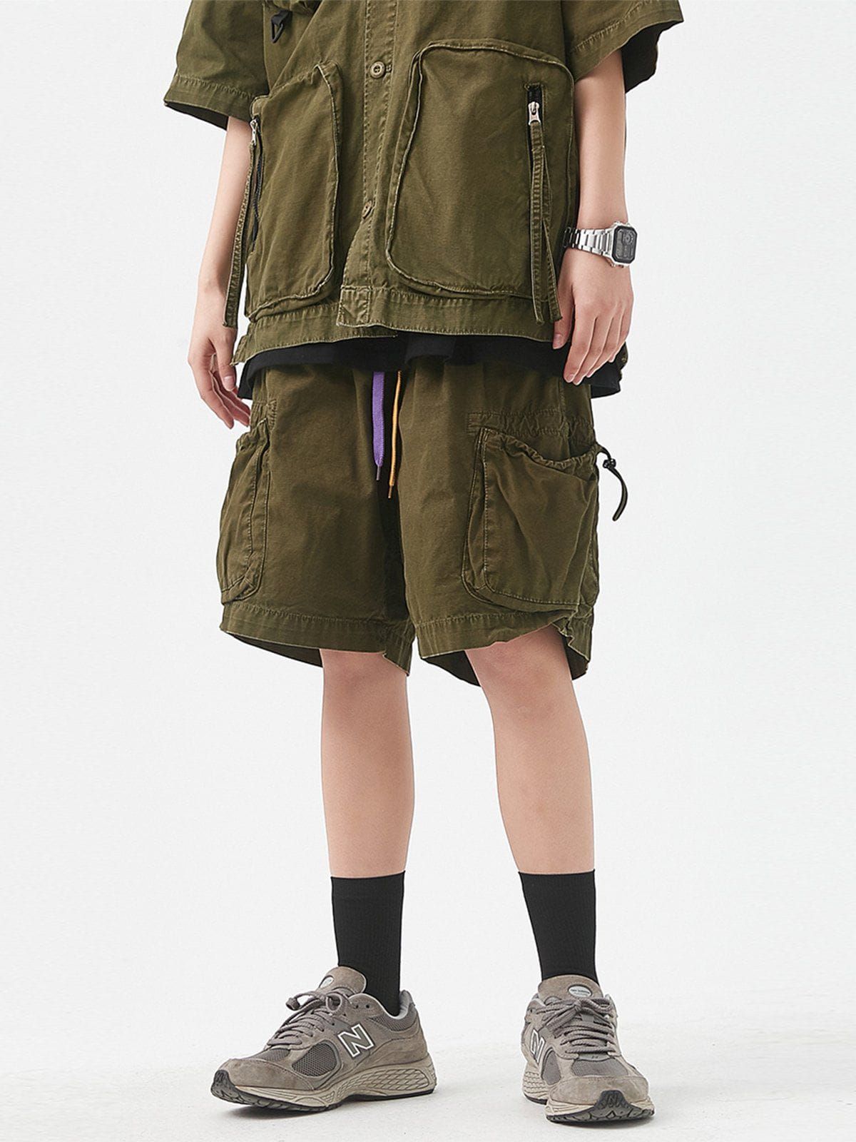 Aelfric Eden Multiple Pockets Drawstring Shorts sold by Aelfric Eden product image thumbnail 8