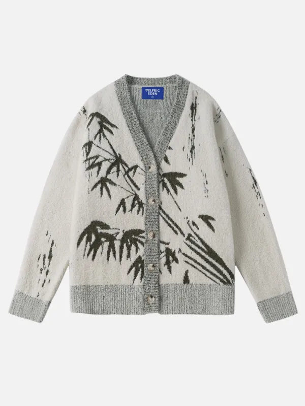 Aelfric Eden Bamboo Jacquard V-Neck Cardigan sold by Aelfric Eden