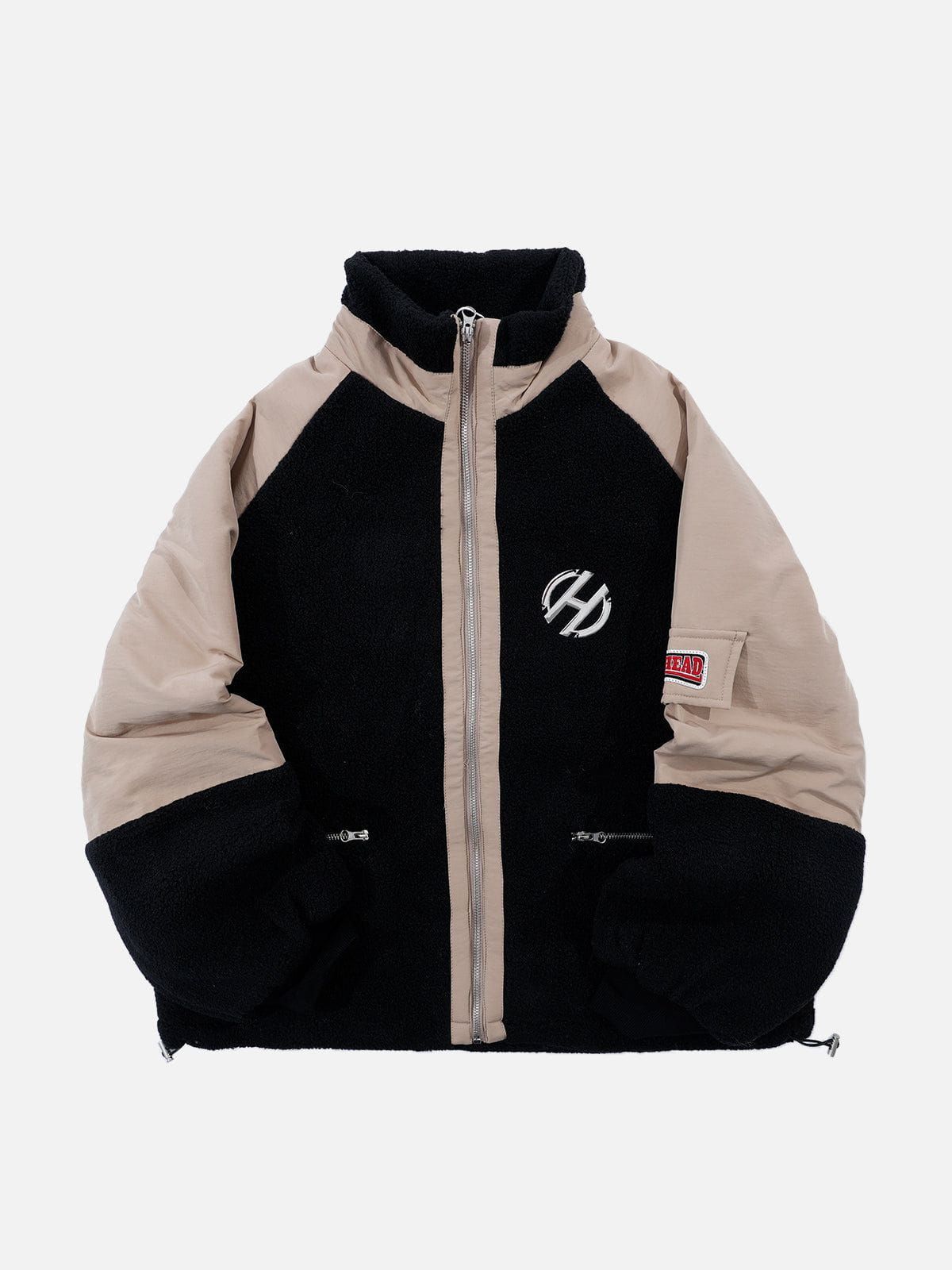 Aelfric Eden Leather Applique Patchwork Sherpa Coat sold by Aelfric Eden product image thumbnail 3