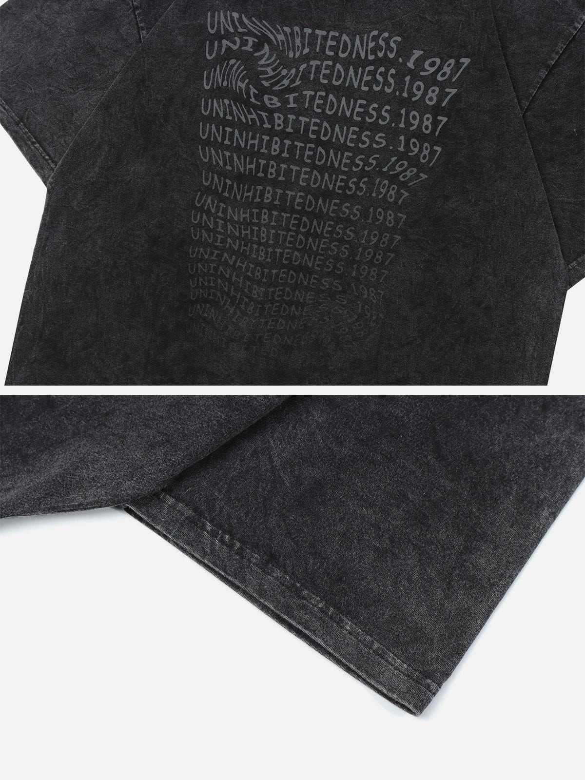 Aelfric Eden Washed Distressed Gradient Letter Print Tee sold by Aelfric Eden product image thumbnail 4