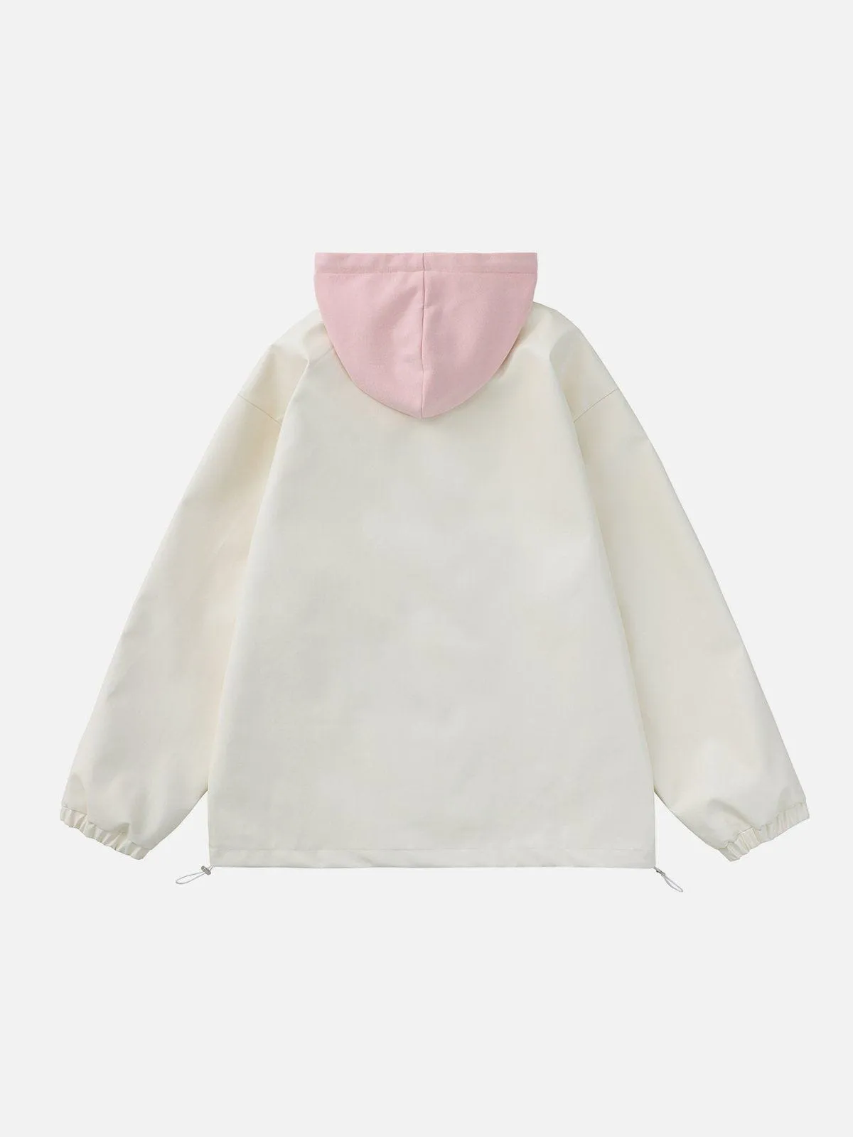 Leather Faux Two Piece Patchwork Hoodie sold by Aelfric Eden product image thumbnail 4