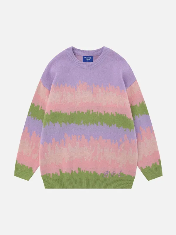 Aelfric Eden Rainbow Color Blocking Sweater sold by Aelfric Eden