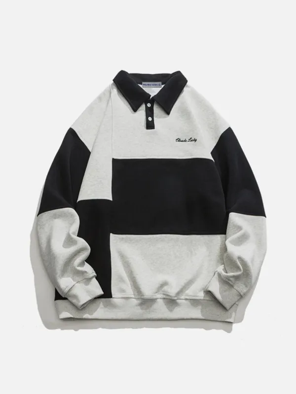 Aelfric Eden Block Color Blocking Polo Sweatshirt sold by Aelfric Eden