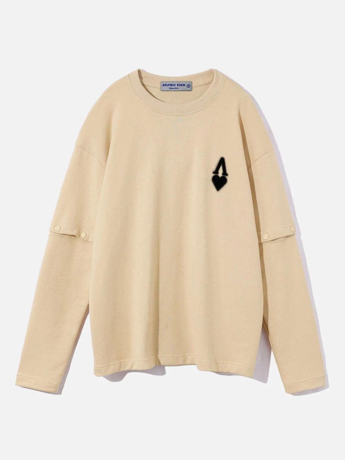 City of Love Button Detachable Sleeve Sweatshirt sold by Aelfric Eden