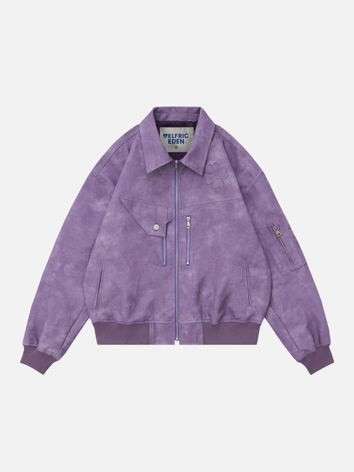 Aelfric Eden Four-Leaf Clover Faux Leather Jacket sold by Aelfric Eden product image thumbnail 3