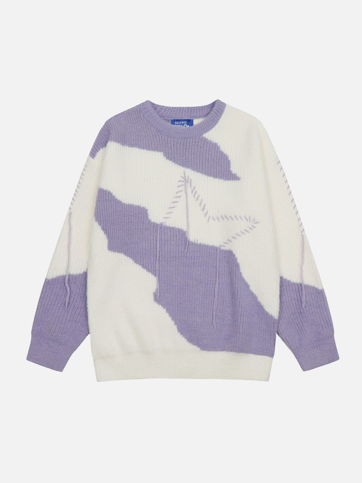 Aelfric Eden Patchwork Crochet Tassel Sweater sold by Aelfric Eden