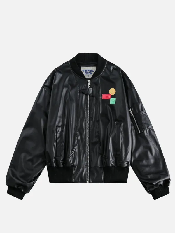 Aelfric Eden Badge Decoration Bomber Jacket sold by Aelfric Eden