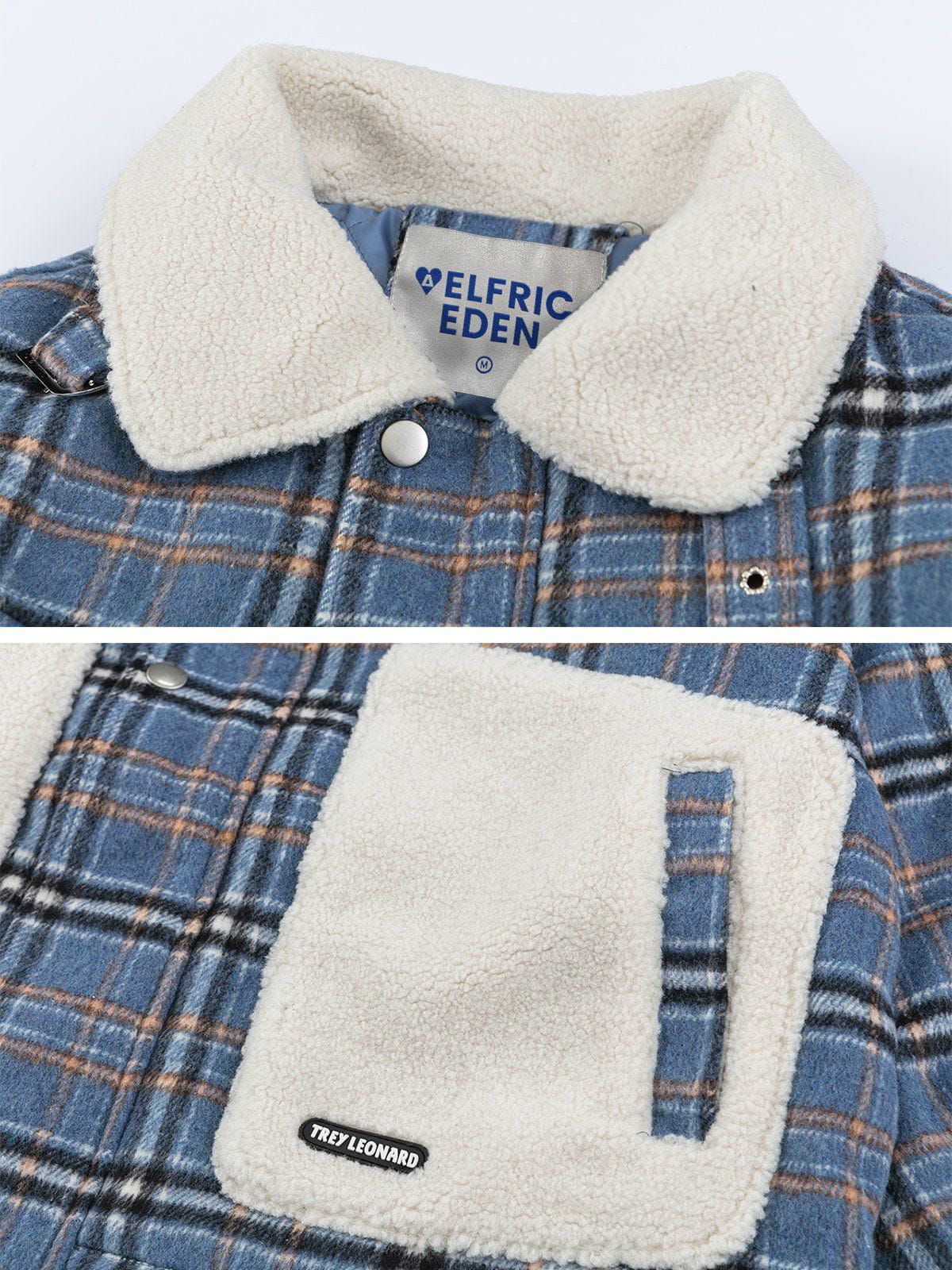 Aelfric Eden Patchwork Plaid Elements Winter Coat sold by Aelfric Eden product image thumbnail 4