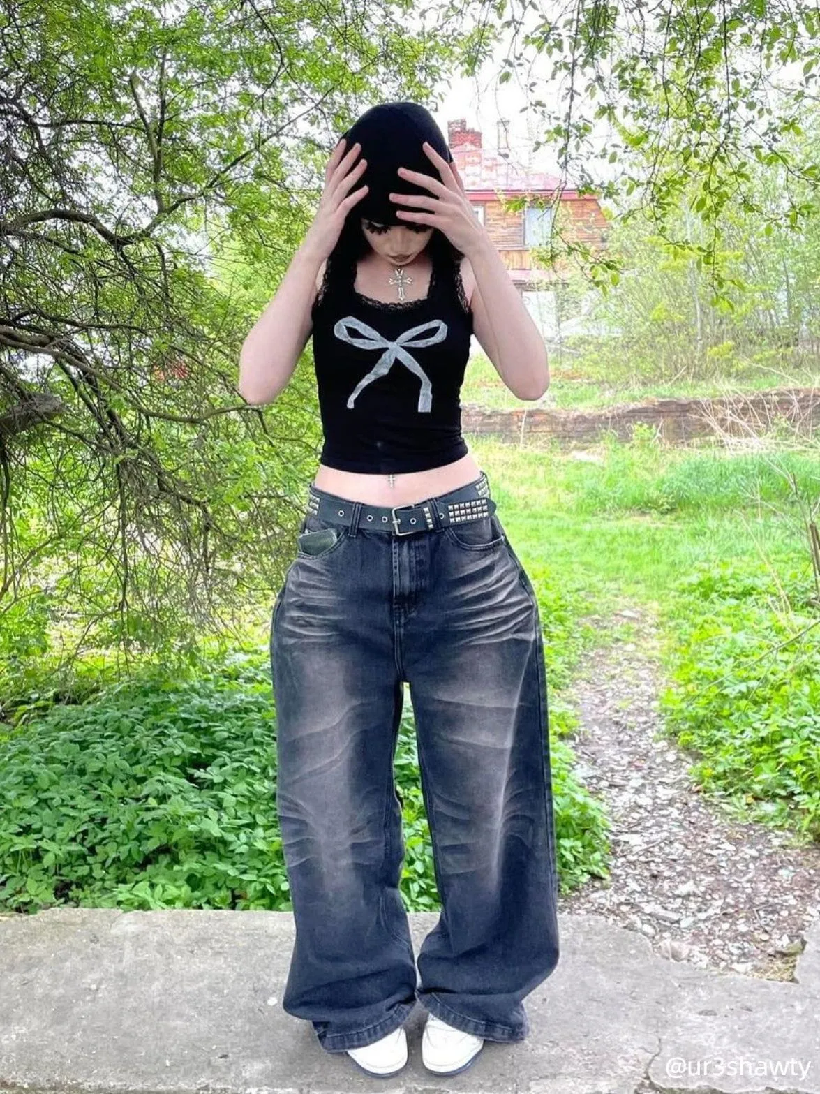 Aelfric Eden Bow Print Lace Tank Top sold by Aelfric Eden product image thumbnail 4