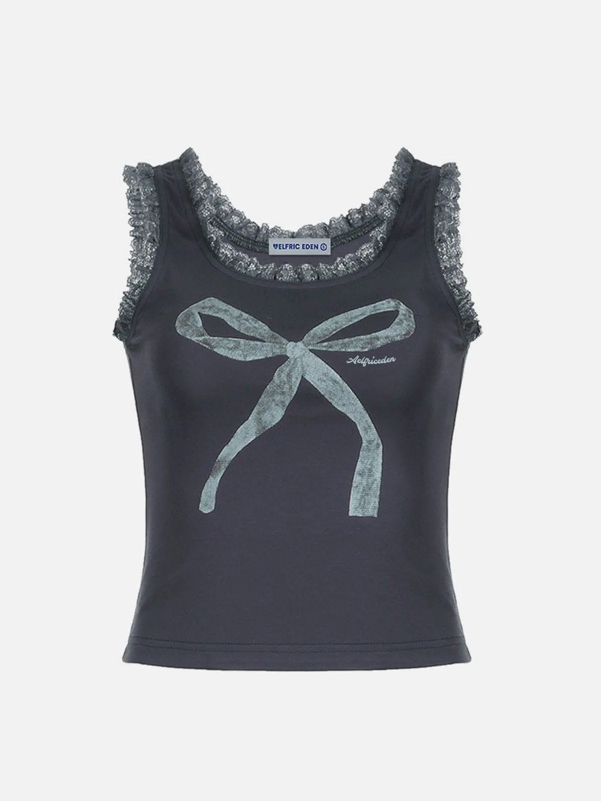 Aelfric Eden Bow Print Lace Tank Top sold by Aelfric Eden product image thumbnail 2