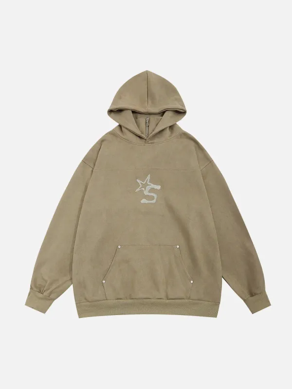 Aelfric Eden Embroidery Irregular Star Hoodie sold by Aelfric Eden