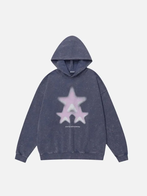 Aelfric Eden Blurring Star Washed Hoodie sold by Aelfric Eden