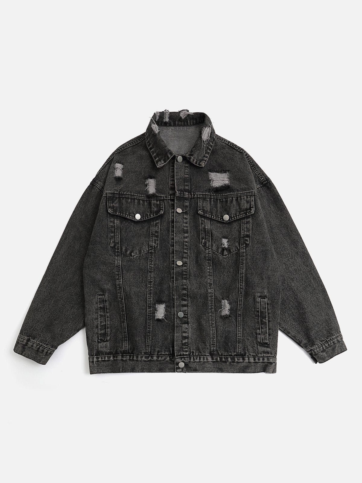 Washed Distressed Denim Jacket sold by Aelfric Eden