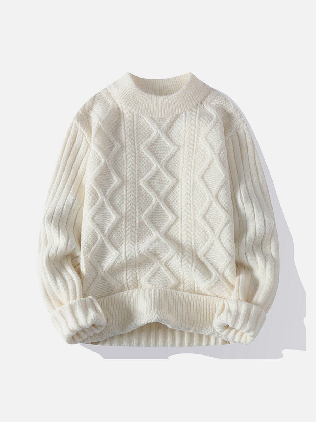 Aelfric Eden Solid Ribbed Jacquard Knit Sweater sold by Aelfric Eden product image thumbnail 4