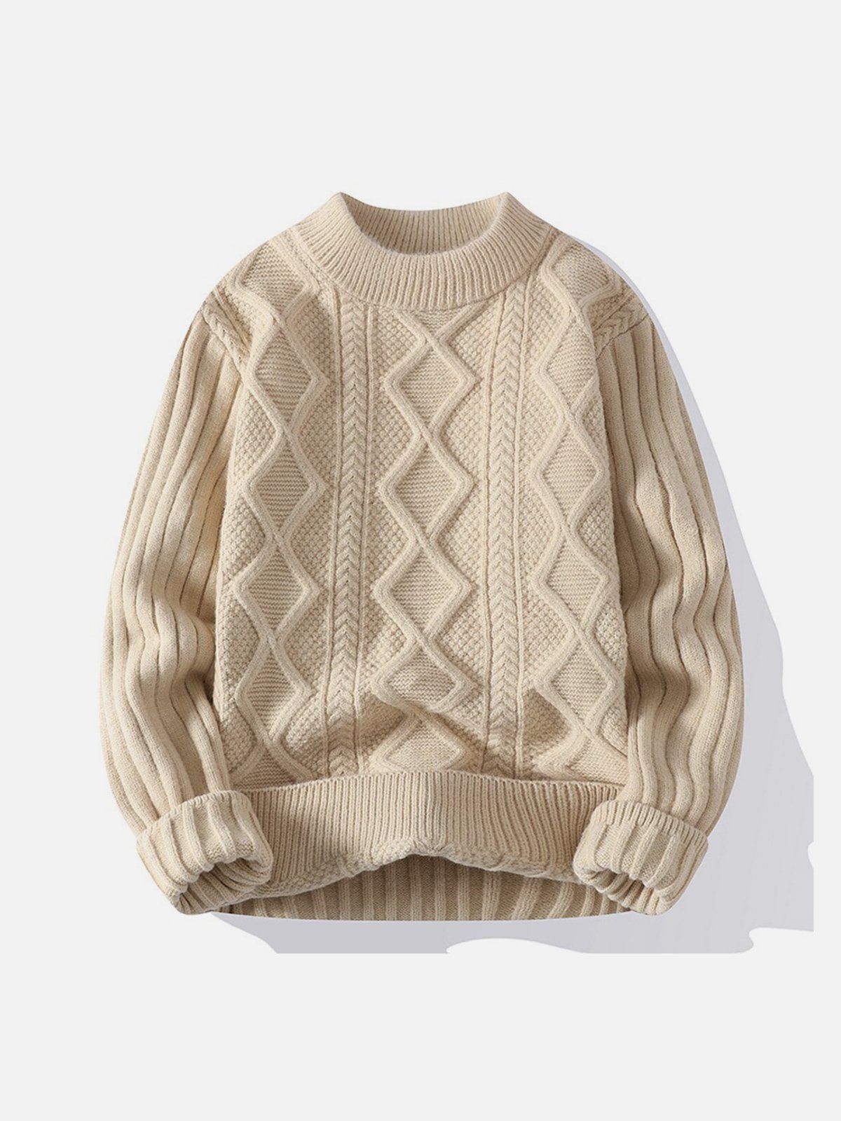 Aelfric Eden Solid Ribbed Jacquard Knit Sweater sold by Aelfric Eden product image thumbnail 3