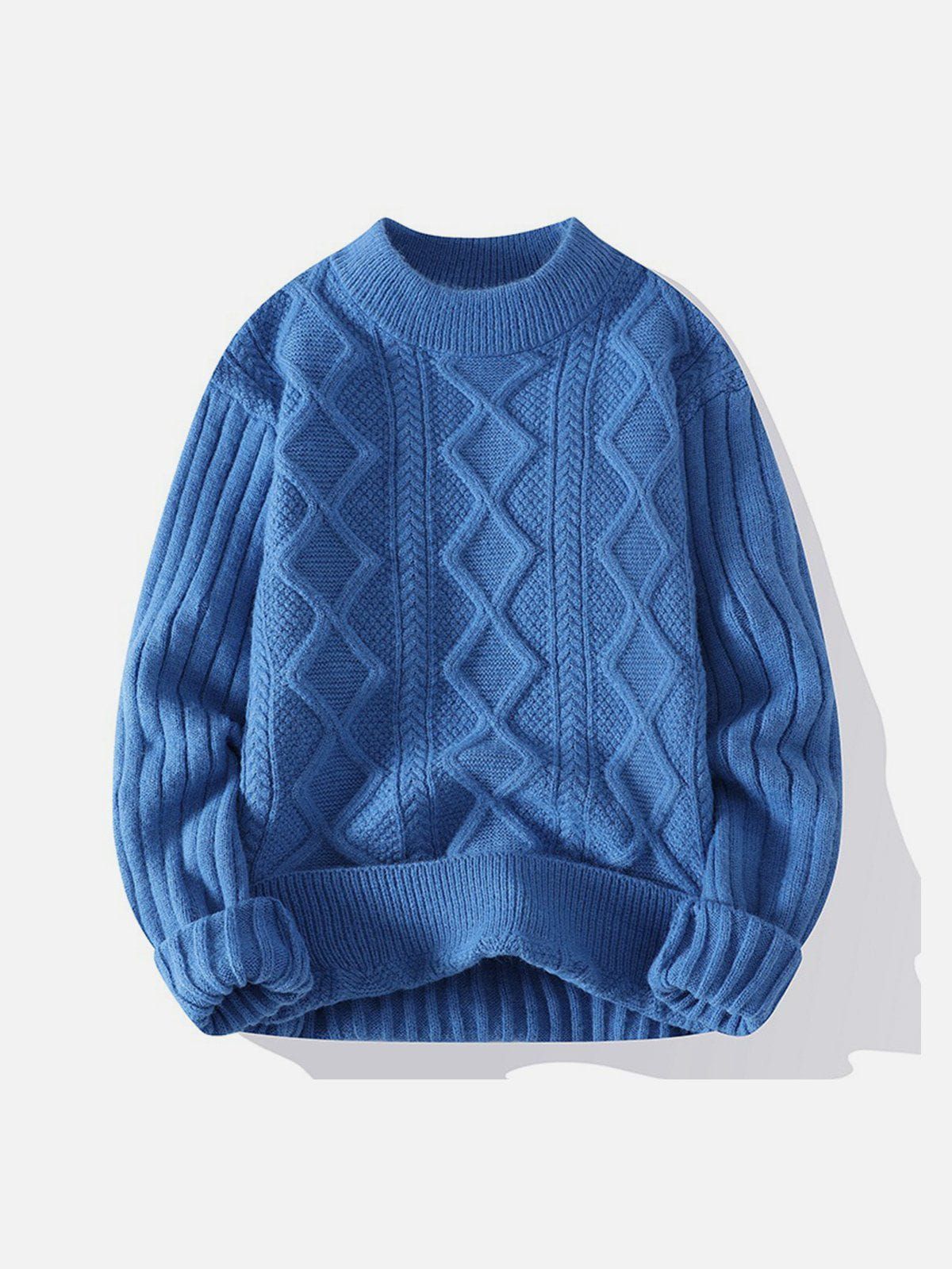 Aelfric Eden Solid Ribbed Jacquard Knit Sweater sold by Aelfric Eden