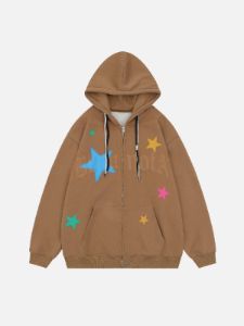 Aelfric Eden Star Print Fleece Zip Hoodie sold by Aelfric Eden
