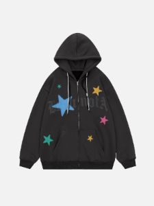 Aelfric Eden Star Print Fleece Zip Hoodie sold by Aelfric Eden