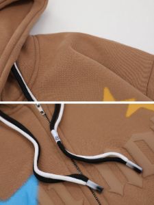Aelfric Eden Star Print Fleece Zip Hoodie sold by Aelfric Eden