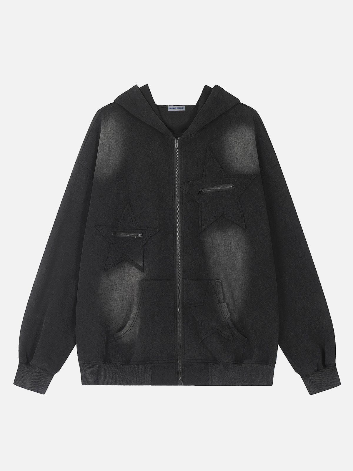 Aelfric Eden Applique Embroidery Star Hoodie sold by Aelfric Eden