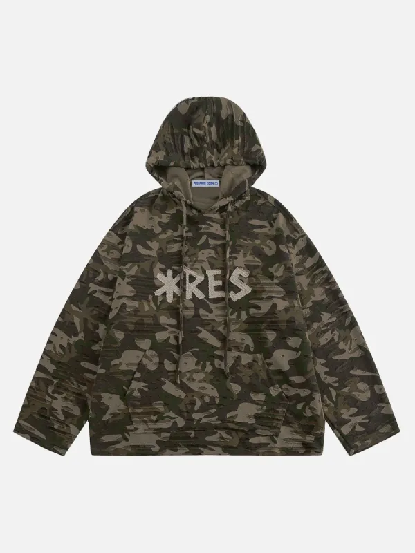 Aelfric Eden Distressed Camouflage Hoodie sold by Aelfric Eden