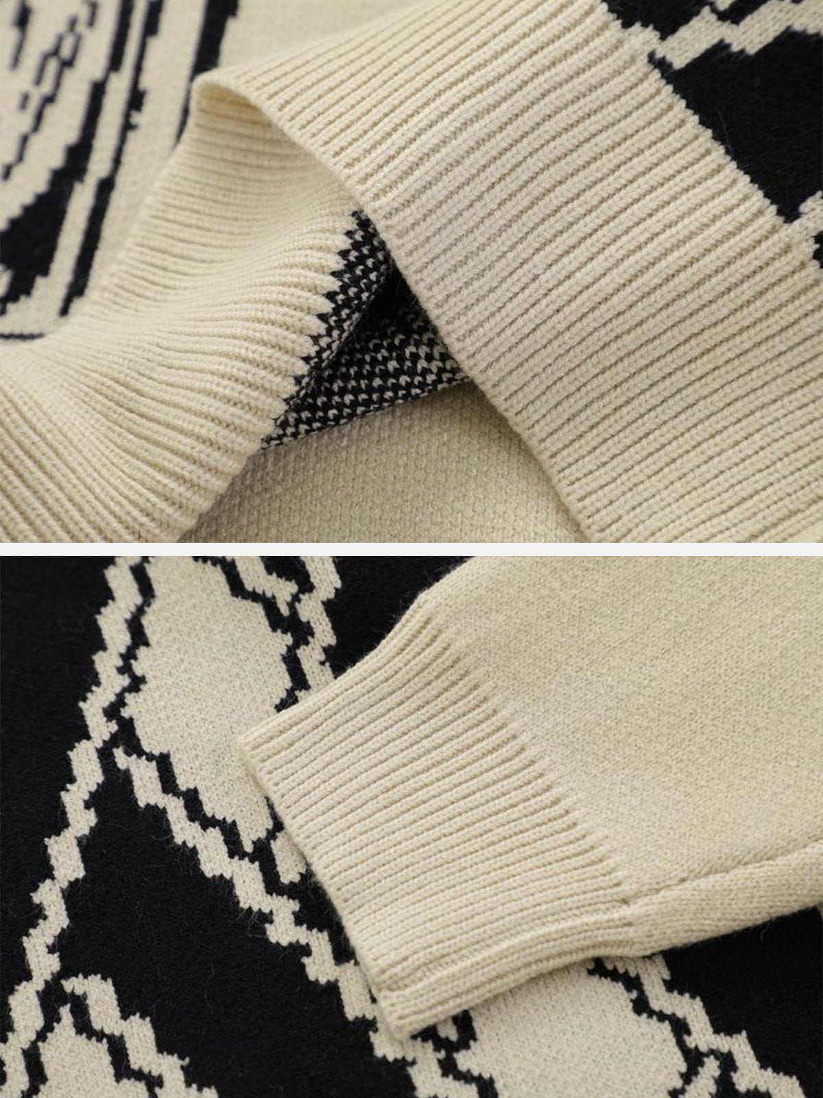 Aelfric Eden Stripe Patchwork Jacquard Sweater sold by Aelfric Eden product image thumbnail 6