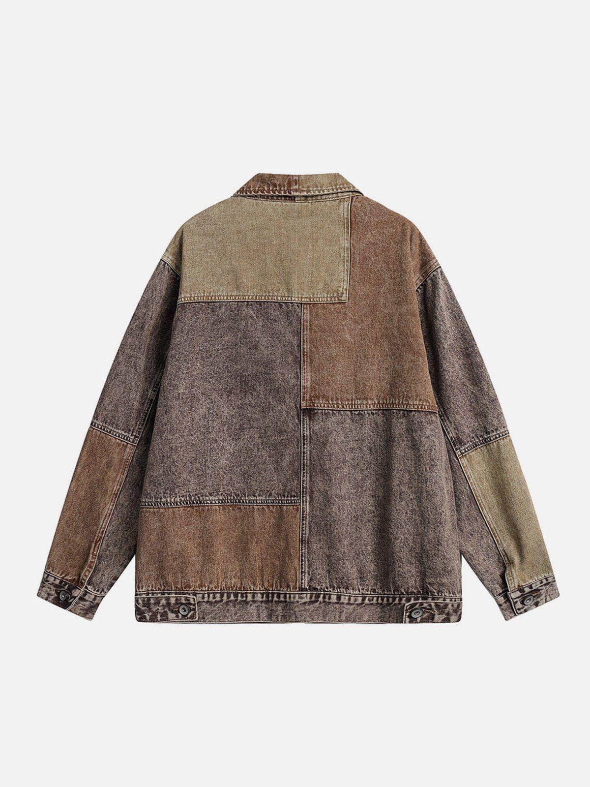 Aelfric Eden Washed Patchwork Denim Jacket sold by Aelfric Eden product image thumbnail 2