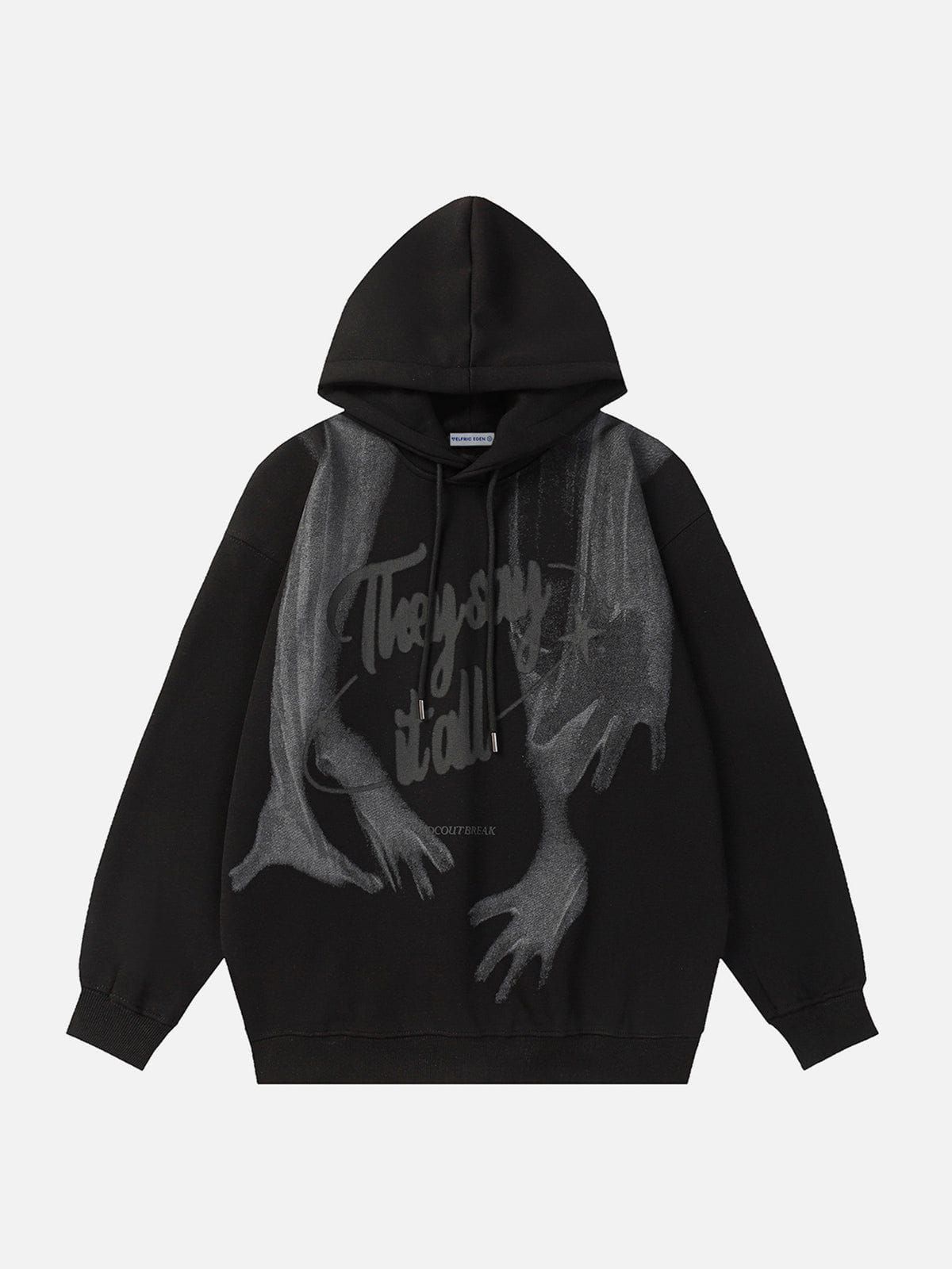 Aelfric Eden Shadow Letter Print Hoodie sold by Aelfric Eden
