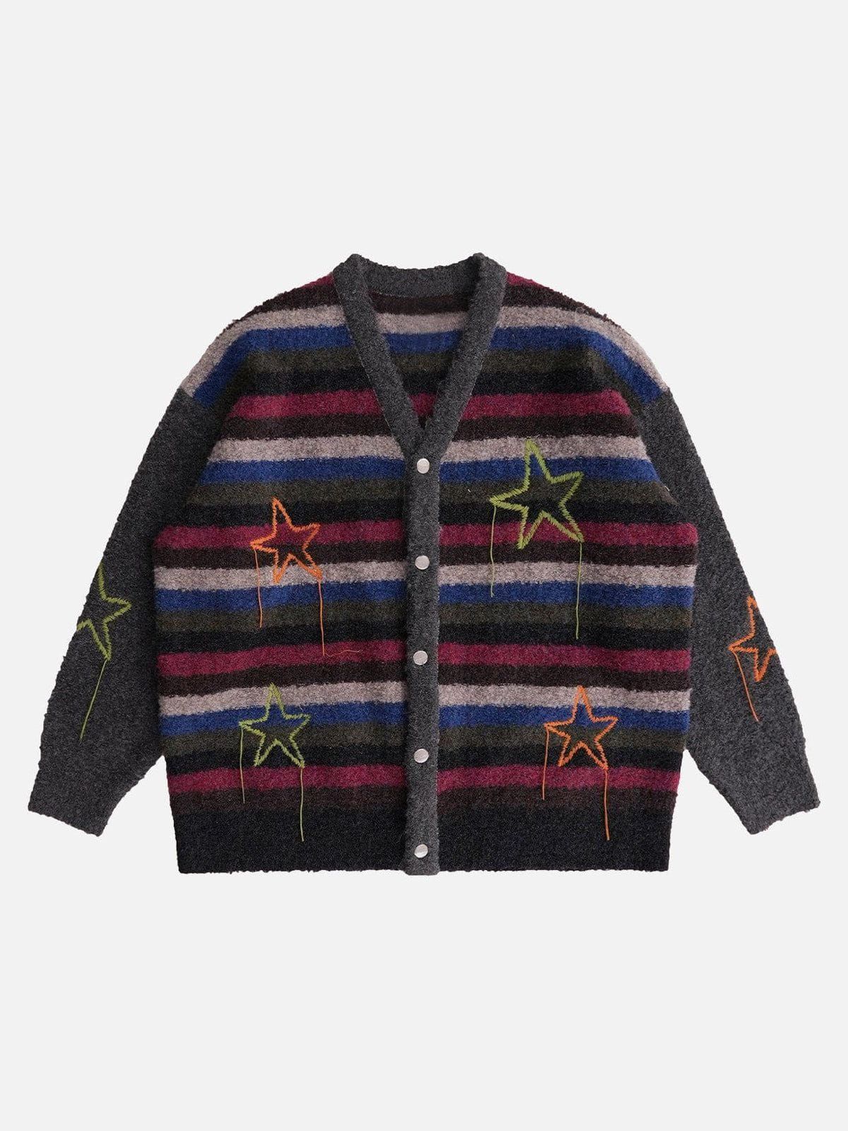 Aelfric Eden Vintage Stripe Patchwork Star Cardigan sold by Aelfric Eden